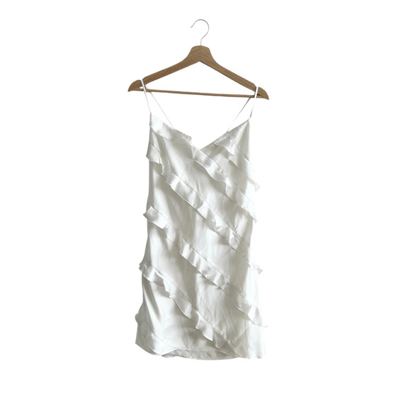 Show Me Your Mumu Romance Mini Dress in Ivory Luxe Satin XS - Picture 3 of 7